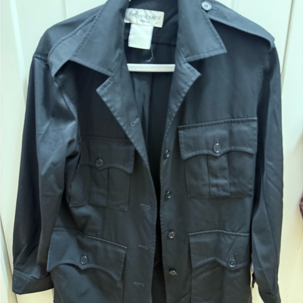 Yves Saint Laurent Dark Blue Military Jacket
